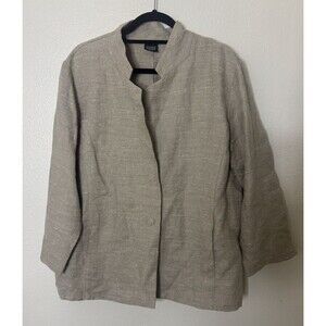 Eileen Fisher Linen & Silk Blend Jacket  Size 2X